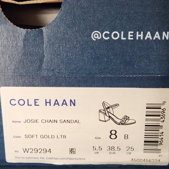 Cole Haan Josie Chain Sandal - Soft Gold Leather - Picture 10 of 10